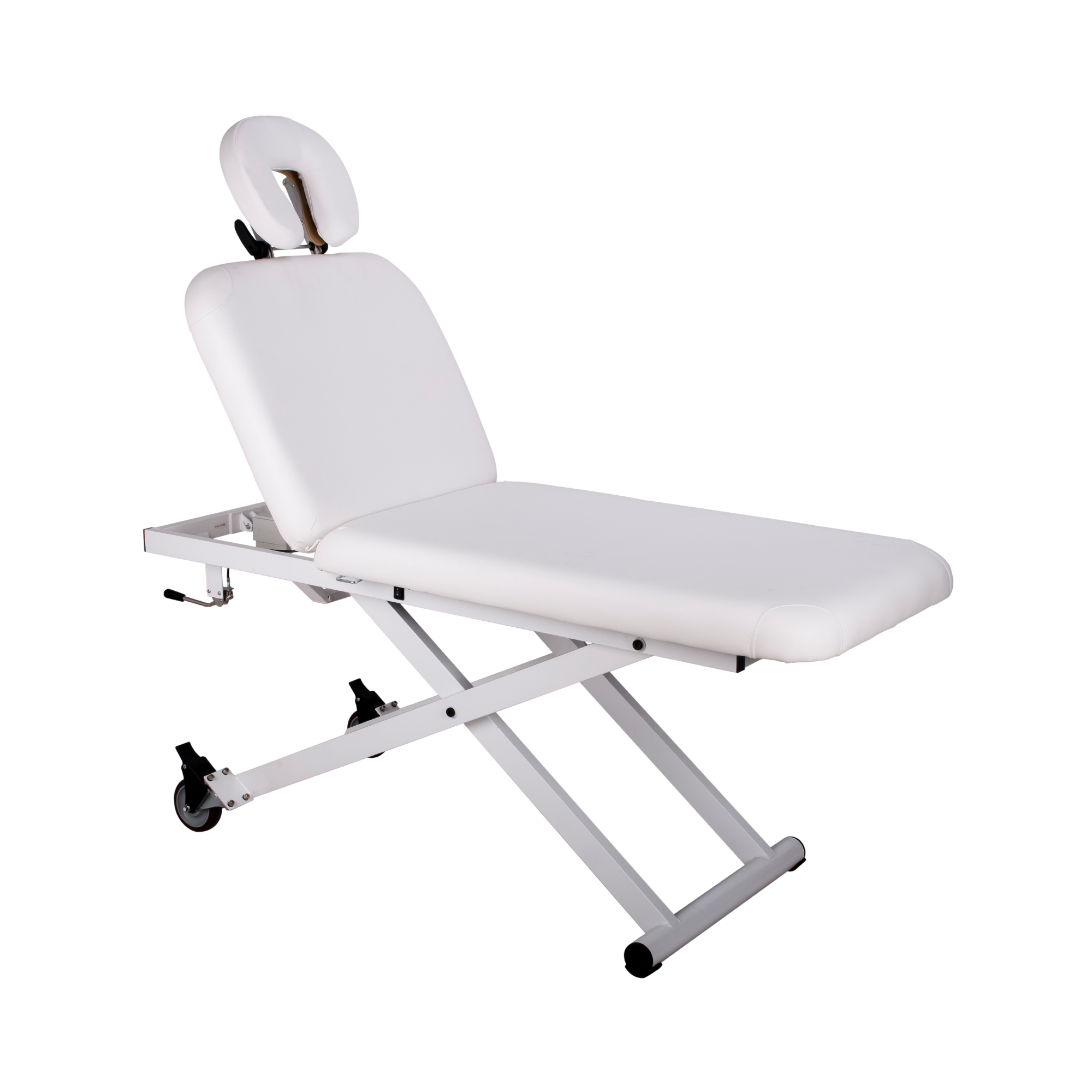 2210A Electric Massage Table with Adjustable Headrest and Wheels